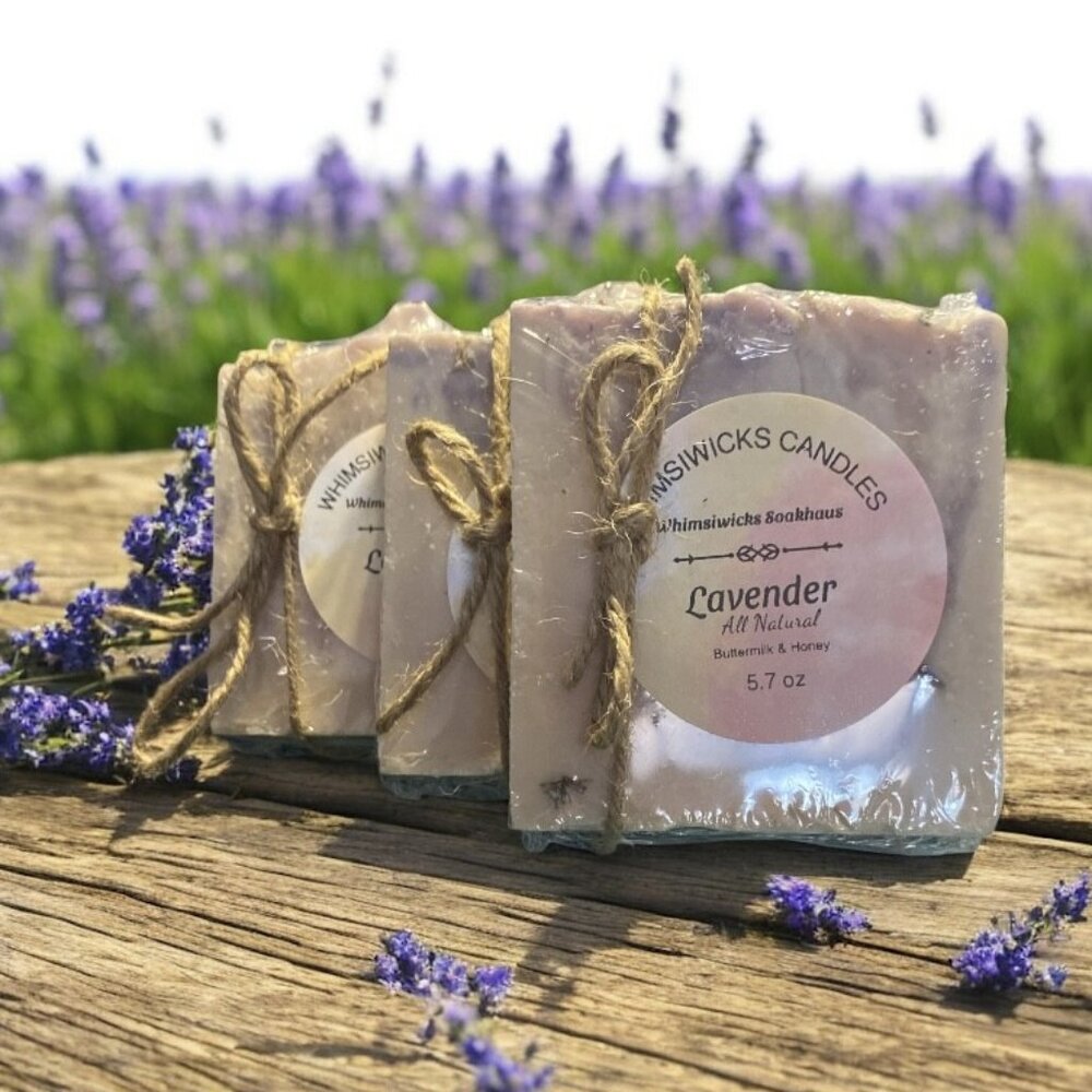 🐝 Handcrafted Cold Press Buttermilk & Honey Soap – Lavender Scented 5.1 oz - Picture 2 of 3